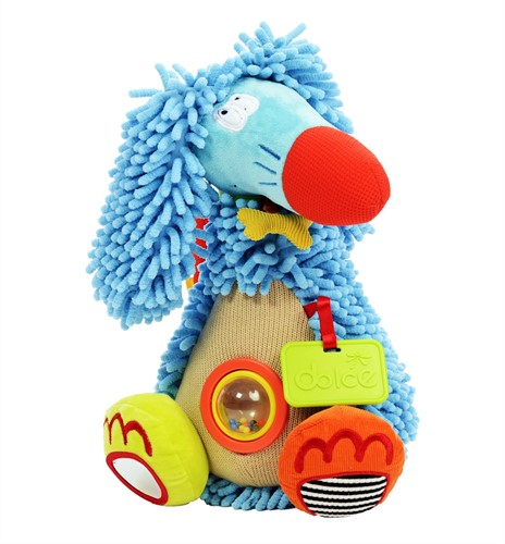 Dolce Toys Spielzeug Klassisches Aktivitäts-Kuscheltier Afghanischer Windhund Alfonso - 32 cm