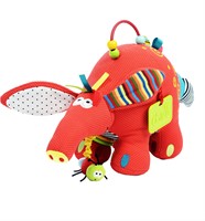 Dolce Toys Spielzeug Klassisches Aktivitätskuscheltier Erdferkel Antoine - 42 cm