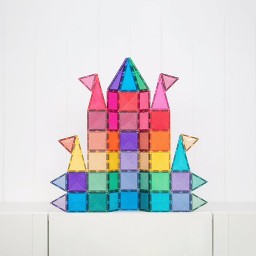 Connetix magnetisches Spielzeug Glitzer Schloss Set 48 Teile Bauspaß-2