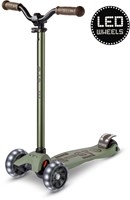Micro Kinderroller Maxi Micro Deluxe Pro LED 3-Rad Olivgrün Micro Maxi Micro step Deluxe Pro LED - 3-wiel kinderstep - Olijfgroen