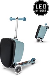 Micro Kinderkoffer Scooter LED Patch & Play Frosty Blue Gepäck