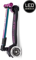 Micro Kinderroller Maxi Micro LED faltbar Neochrom lila 5-12 Jahre