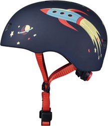 Micro Kinderhelm Tretroller Deluxe Rocket mit LED-Licht S 48-53cm