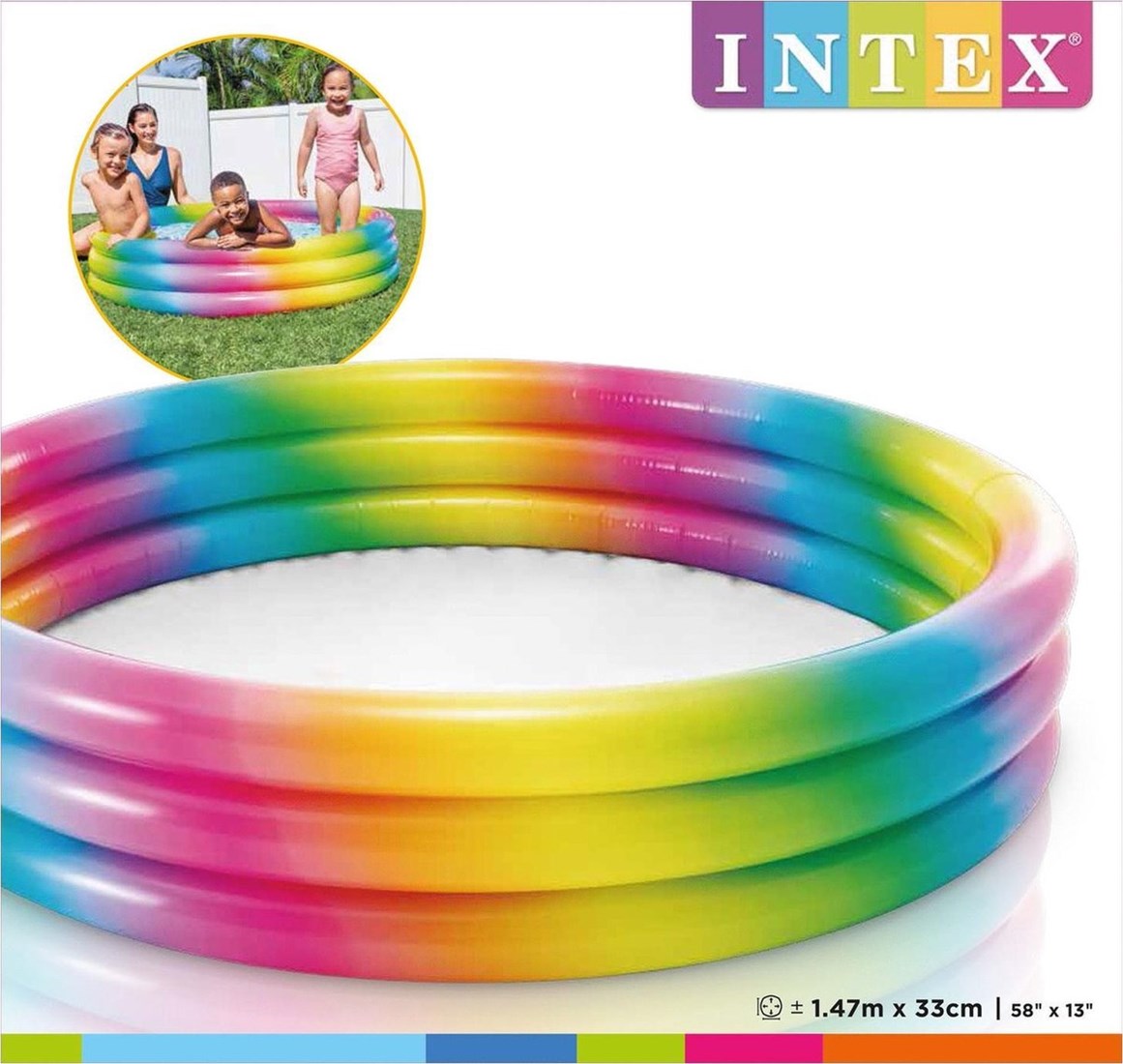 rainbow intex pool