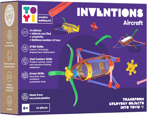 Toyi Flugzeug Bausatz - kreatives Konstruktionsspielzeug für Kinder
