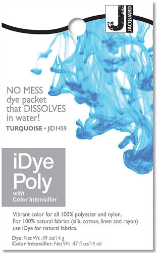Jacquard Textilfarbe iDye Poly Türkis 14g für Synthetikstoffe