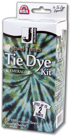 Jacquard-Jacquard-Tie-Dye-Smaragd-Set