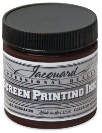 Jacquard Siebdruckfarbe 118 ml braun Textilfarbe für Stoff und Papier