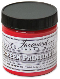 Jacquard Siebdruckfarbe 118 ml leuchtend rot Textilfarbe kreativ