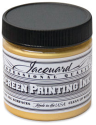 Jacquard Siebdruckfarbe 118 ml Gold Textilfarbe für Stoff und Papier