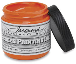 Jacquard Siebdruckfarbe 118 ml orange Textilfarbe für Stoff und Papier