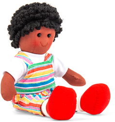 BigJigs Puppe Jake weiche Babypuppe - buntes Spielzeug für Kinder