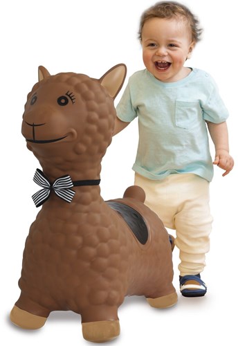 Jamara Hüpfspielzeug Lama braun mit Pumpe - Skippy Lama Spielzeug