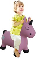 Jamara Hüpfspielzeug Einhorn pink mit Pumpe - Springtier für Kinder
