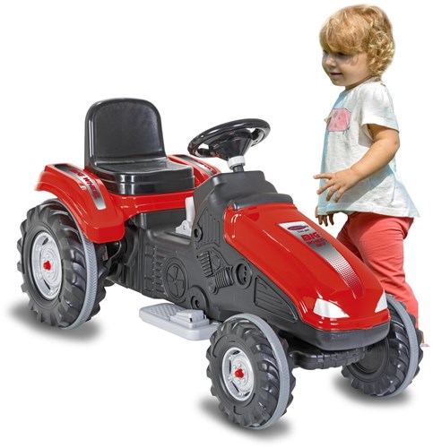 Jamara Elektro-Traktor Spielzeug Big Wheel 12V rot für Kinder