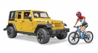 Bruder Jeep Spielzeugauto Wrangler Rubicon Unlimited mit Mountainbike-2