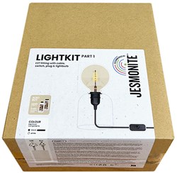 Jesmonite Lampe Light Kit E27 Kabel Schalter schwarz 1,8m DIY Set