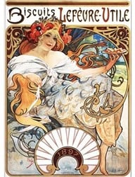 D-Toys Alphonse Mucha: Biscuits Lefèvre-Utile - 1000 Teile