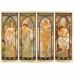 D-Toys Alphonse Mucha: Die Momente des Tages - 1000 Teile