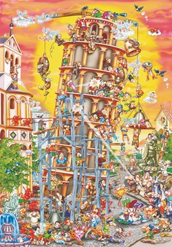 D-Toys Cartoon Collection: Der schiefe Turm von Pisa, Italien - 1000 Teile