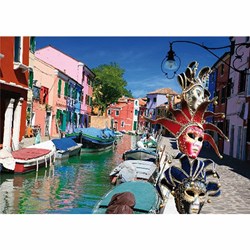 D-Toys Puzzle 1000 Teile Burano Italien buntes Landschaftsmotiv