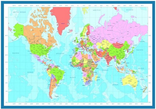 Eurographics Puzzle Map of the World - 1000 Teile