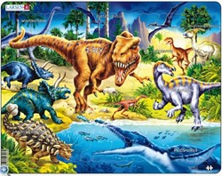 Larsen Legpuzzel Dieren - Dinosaurussen uit het Krijt tijdperk , 57st.