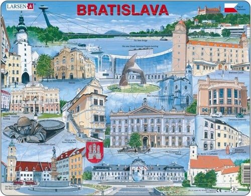 Larsen Rahmenpuzzle - Bratislava (auf Englisch) - 65 Teile