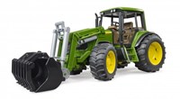 Bruder John Deere Traktor Spielzeug mit Frontlader - Maßstab 1:16