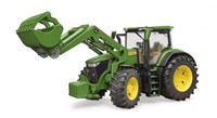 Bruder John Deere Traktor 7R 350 mit Frontlader Spielzeug Bauernhof-2