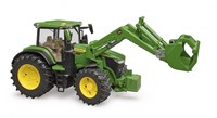 Bruder John Deere Traktor 7R 350 mit Frontlader Spielzeug Bauernhof-3