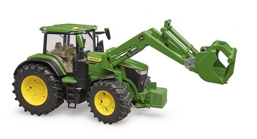 Bruder John Deere Traktor 7R 350 mit Frontlader Spielzeug Bauernhof-3