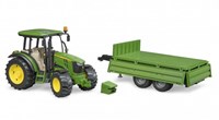 Bruder John Deere Traktor Spielzeug 5115M mit Kippanhänger - Bauernhof-3