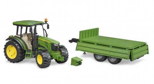 Bruder John Deere Traktor Spielzeug 5115M mit Kippanhänger - Bauernhof-3