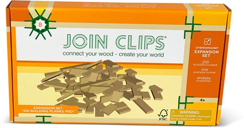 JOIN CLIPS Erweiterungsset 200 Holzbauplatten Pro