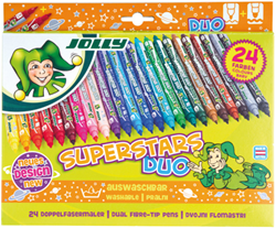 Jolly Jolly Superstar Duo Marker Set 24 Farben
