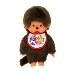 Monchhichi Junge Kuscheltier Happy Birthday 20cm Plüschpuppe