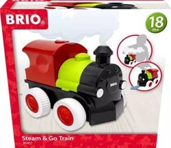Brio Holzspielzeug Dampflok - Steam & Go Train - FSC zertifiziert