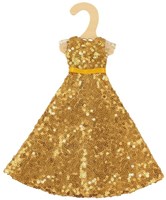 Heless Modepuppe Kleid Goldstar Glitzer Pailletten 29cm Puppenkleidung-2