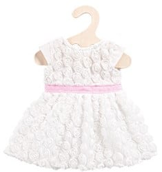 Heless Kleid mit Rosen (weiß/rosa) Größe 35-45cm