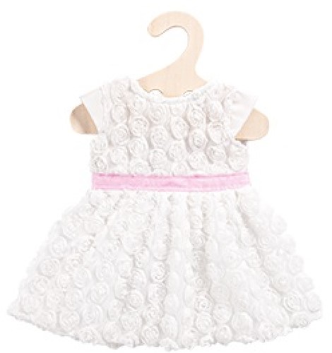 Heless Kleid mit Rosen (weiß/rosa) Größe 35-45cm