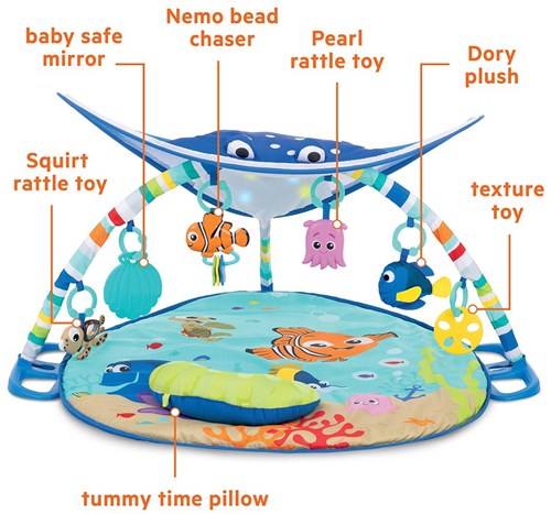 Bright Starts Spieldecke Finding Nemo Ocean mit Musik und Licht-3