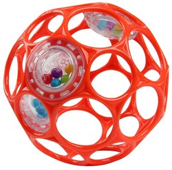 Oball Baby Rassel - Spielball rot - leicht zu greifen