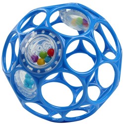 Oball Baby Rassel Ball - Blau - Flexibel und leicht zu greifen