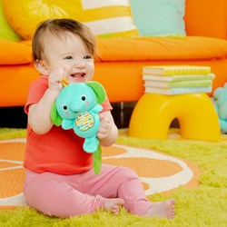 Bright Starts Baby Spielzeug Elefant - Musik Mobile für unterwegs
