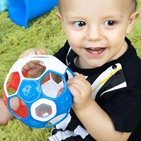 Oball Baby Rassel Fußball Grippin Goals - buntes und flexibles Spielzeug-3