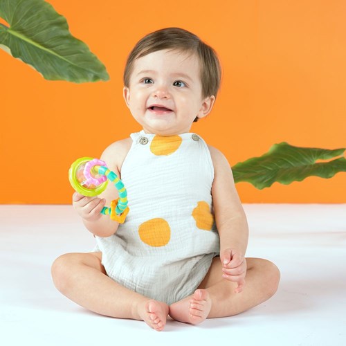 Bright Starts Rassel und Beißspielzeug blau für Babys