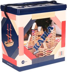 Kapla Kapla - 120 BOX blue, red, pink : 90 natural + 30 coloured planks