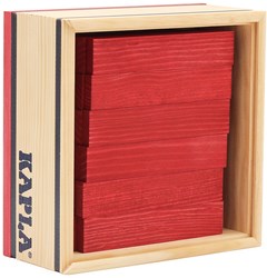 Kapla Bauset - 40 rote Holzplättchen - kreatives Konstruktionsspielzeug