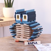 Kapla Bauset Holzplättchen Eule Koffer 120 Stück Spielzeug-2